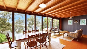 Dining area with a waterview