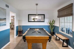 Pool table for your entertainment.