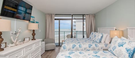 Wake up to fantastic ocean views from bed.