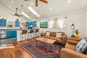 Open Concept | Living Area and Kitchen