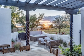 Take in the views from the private hot tub!