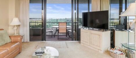 Living Room with Balcony View