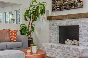Fireplace with a Candle Setting (No Wood Burning)