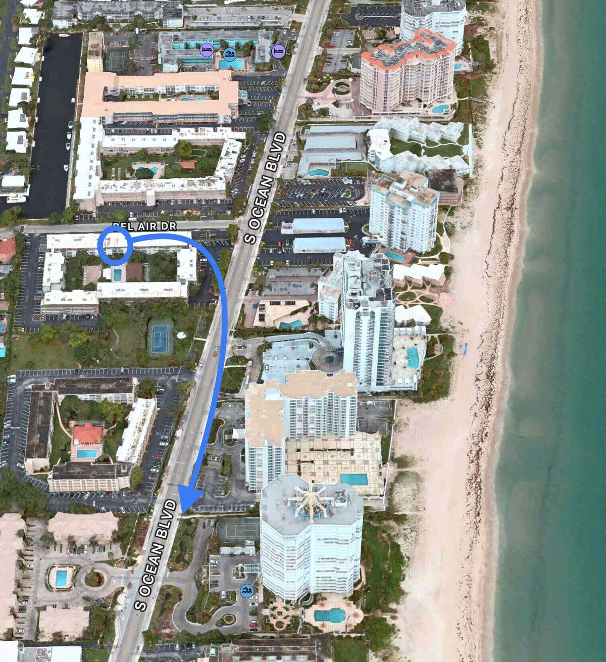 2 Bedroom Condo just steps from the beach