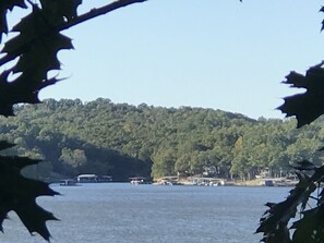 Quiet cove view from upper deck