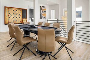 Game Loft w/ Air Hockey, Shuffleboard & Poker Table