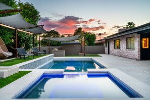 Backyard Pool and Jacuzzi