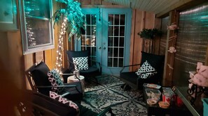 covered porch to hottub