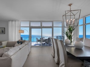 Access to Private Balcony off Living and Dining Areas
