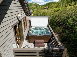 Private deck with Hot Tub