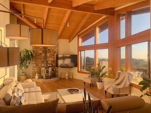 Living room with the ocean view