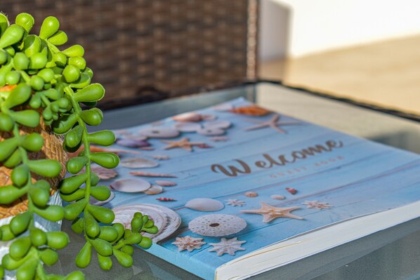 Guest book to share your stay at Cove Bay Villa, Anguilla, BWI