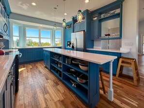 Brand new kitchen! New reversed layout is an improved flow & a sink with a view 