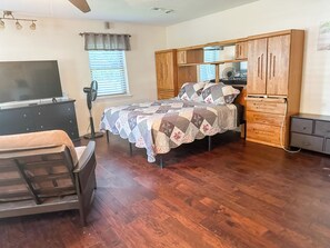 King Bed Featuring a Functional Storage Area!