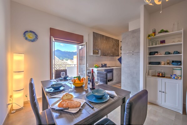 Kitchen and dining area