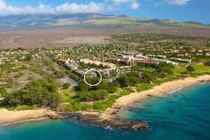 Birds eye view of your condo! - easy  access to a warm golden sand beach!