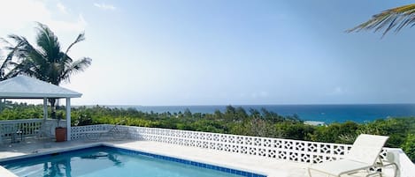 Stunning panoramic views from the pool terrace at Ocean Hill