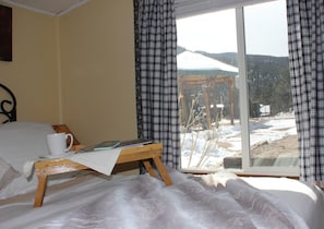 The front bedroom has views for miles.