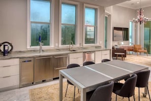 Dining table and bar