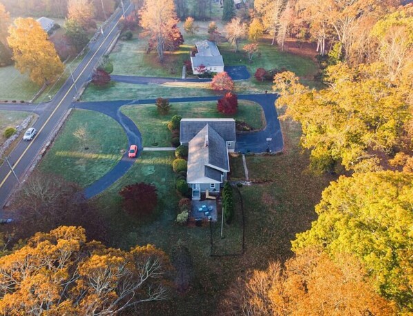Garden House Aerial Side View