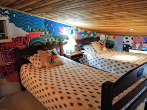 Twin bedroom loft space - aka the Kids Room!