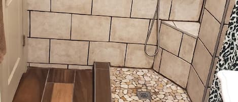 Tiled shower 