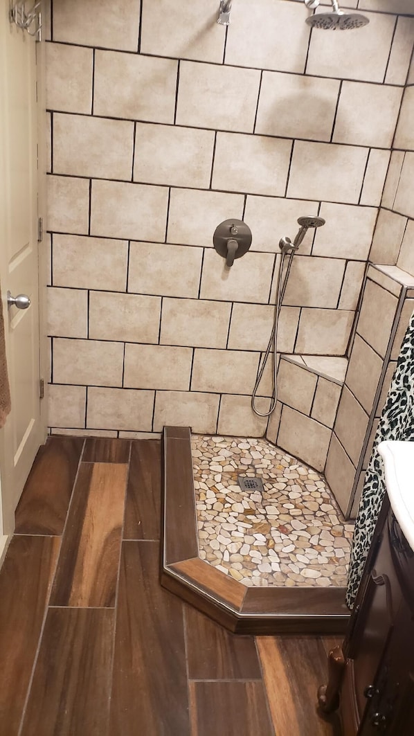 Tiled shower 