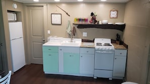 Fully stocked kitchen