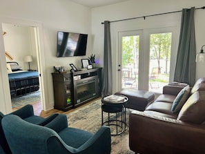 Great place to watch a game or cuddle in front of the fire watching a movie