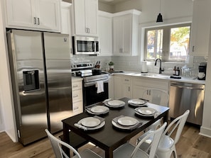 A full kitchen with everything you will need
