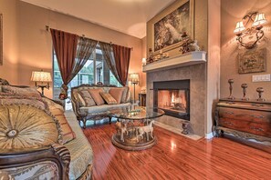 Sitting Room | Main Level | Wood-Burning Fireplace