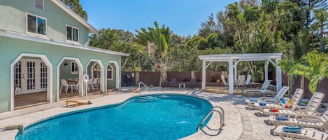 Fully-fenced backyard offers oasis of fun and relaxation