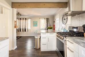 Kitchen view into the front of the house