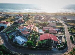 Property with red roof