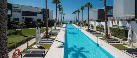 Large pool with views of the Med
