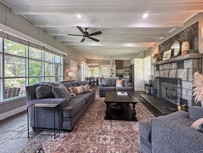 Open Concept Living, Dining and Kitchen