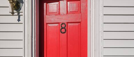 Entrance to cottage 8 on ground floor