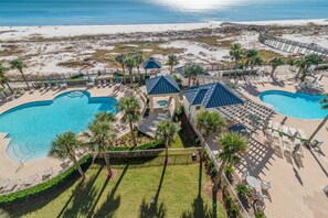 Pool & Beach View from Balcony