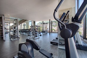 Spacious and well equipped gym