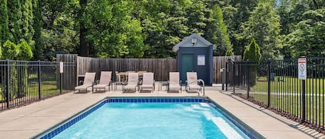 Your private, heated pool opens this summer!