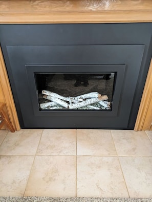 New fireplace in living room