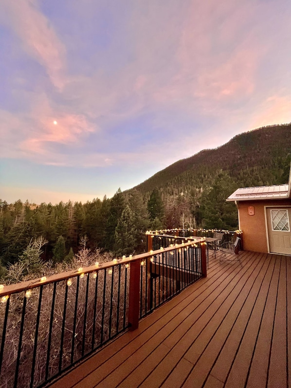 View from the deck at the golden hour.