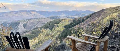 View from the overlook of Beaver Creek and Vail.  