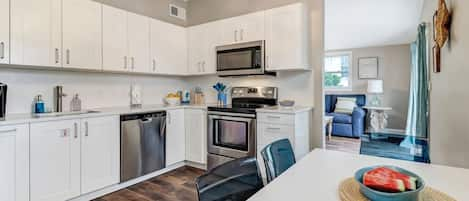 Fully stocked kitchen