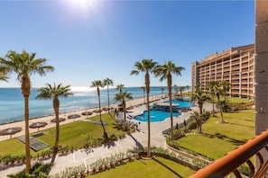 3rd floor view over pools