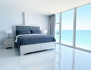 Master bedroom with Ocean front and beach front views