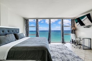 Master bedroom with ocean front views