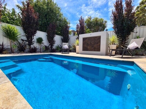 Enjoy our heated pool, now heated all year round!