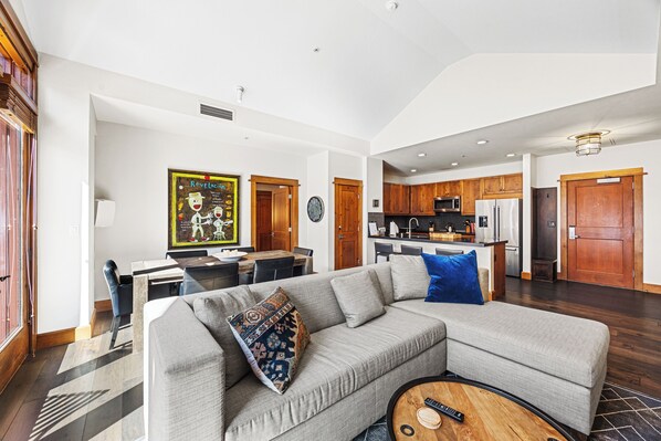 Enjoy a spacious open floor plan with vaulted ceilings