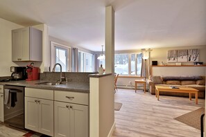 Kitchen dining and living room